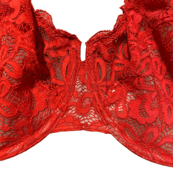 Wacoal All Dressed Up Underwire Bra 38DDD Red 851166 - Picture 2 of 4